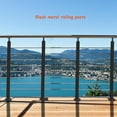 thumbnail image 6 of XIANERS Deck Railing Kit Carbon Steel Handrail Post 4PCS Railing Post Fixed Top Mount Black Stair Railing System Kit Cable Railing Post Black Finish Flat Top Deck Post greater, 6 of 9