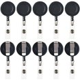 thumbnail image 2 of OBOSOE 1 Pcs Black Retractable Badge Reels Holders Reels Clip for ID Badge Holders for School Office Supplies, 2 of 8