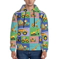 thumbnail image 2 of Zufioo Construction Machinery Design Fleece Comfortable Hoodie for Mens,Sweatshirt for Men,Pullover Hooded Sweatshirt for Men -Medium, 2 of 5