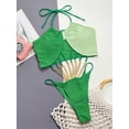 thumbnail image 3 of Contrast Halter Neck Chain Detail One-Piece Swimsuit, 3 of 4