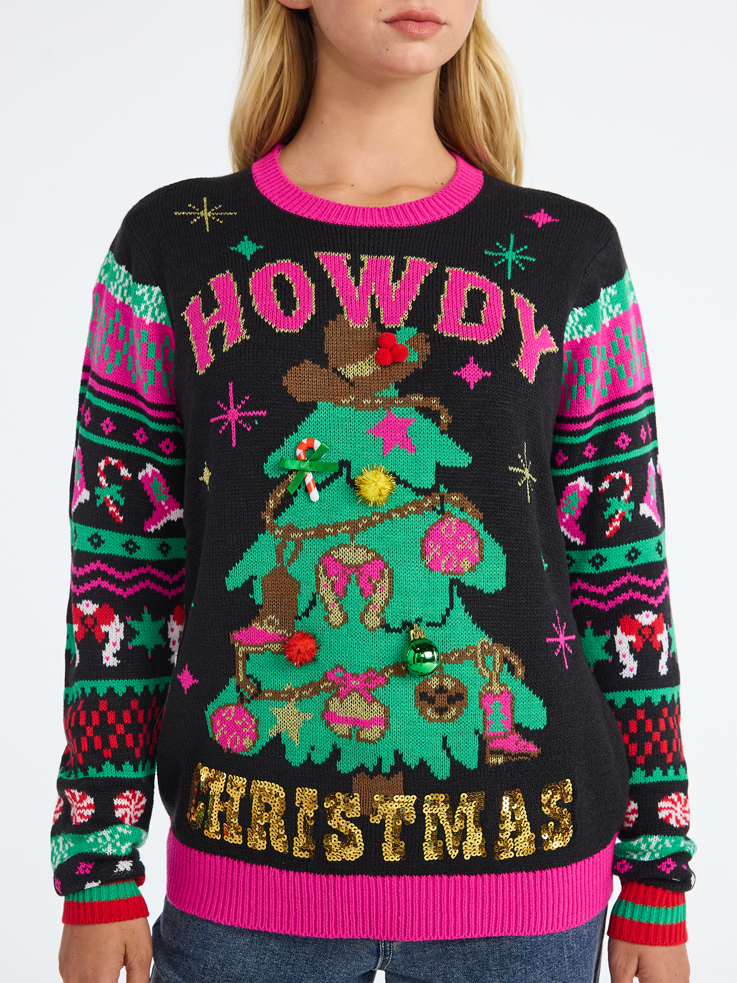 No Boundaries Christmas Sweater, Lightweight, Women's