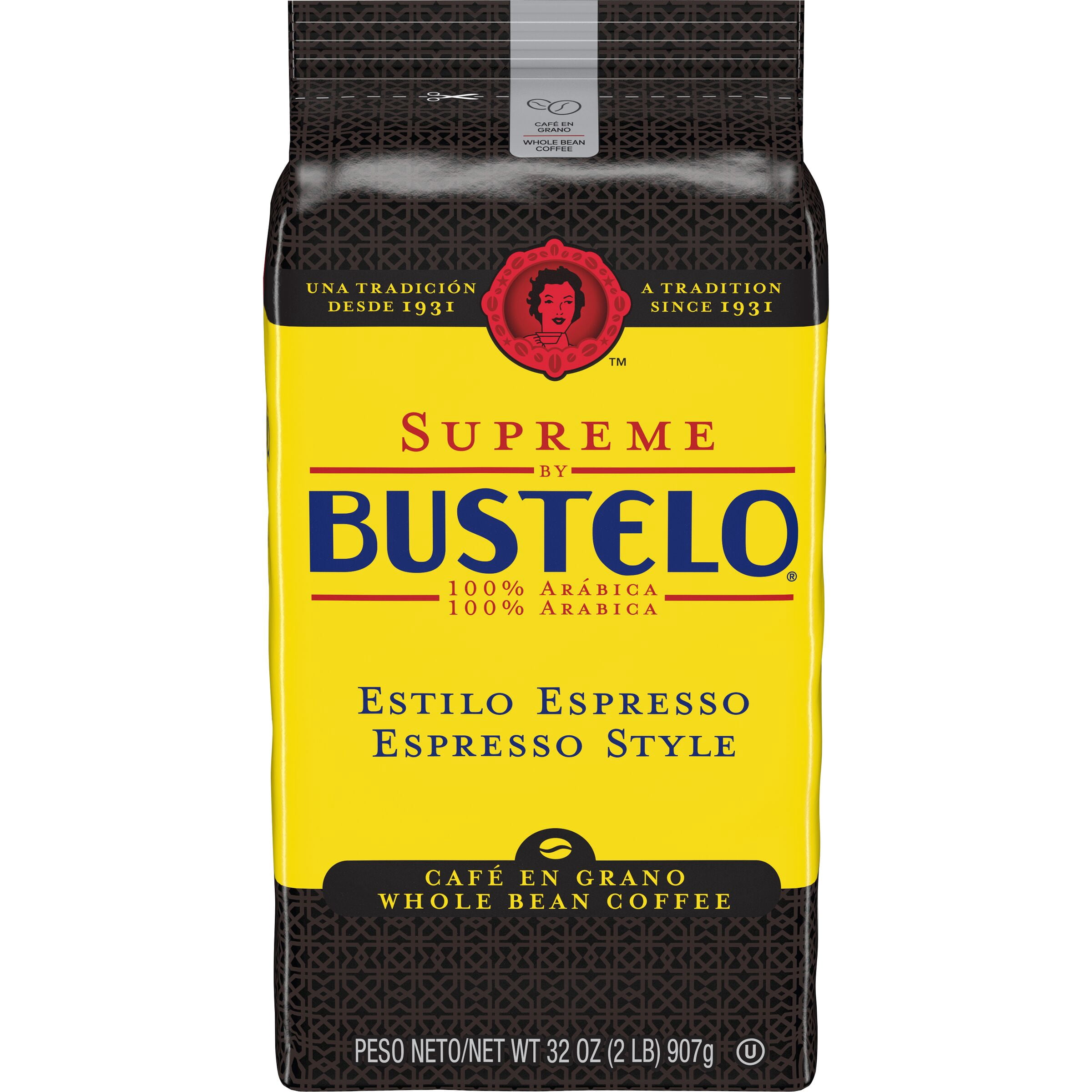 Supreme by Bustelo, FOL101800, Espresso Whole Bean Coffee, 1 Bag