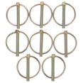 thumbnail image 1 of SHISUYAN 8pcs Lynch Pin With Rings Heavy Duty Lynch Pin For Farm Tractors Trailers Trucks Mower, 1 of 8