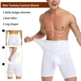 thumbnail image 4 of QRIC Men Tummy Control Shorts High Waist Slimming Shapewear Body Shaper Leg Underwear Briefs, 4 of 6