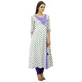 thumbnail image 2 of Bimba Kurti Angrakha Style Cotton Ladies Long Kurta Indian Ethnic Clothing, 2 of 8