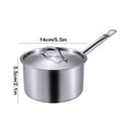 thumbnail image 3 of DPTALR Stainless Steel Handled Pot Milk Pot Soup Pot Induction Cooker Open Flame Universal Stainless Steel Milk Pan, 3 of 6