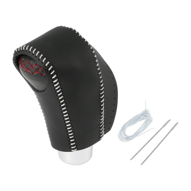 Cubierta de Pomo de Cambio Antideslizante Unique Bargains para Honda HR-V 2016-2022 Negro Gris Cuero Sintético