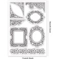 thumbnail image 6 of 1sheet Vintage Border and Corner Silicone Clear Stamp European Flower Border Transparent Silicone Stamp Baroque, 6 of 8