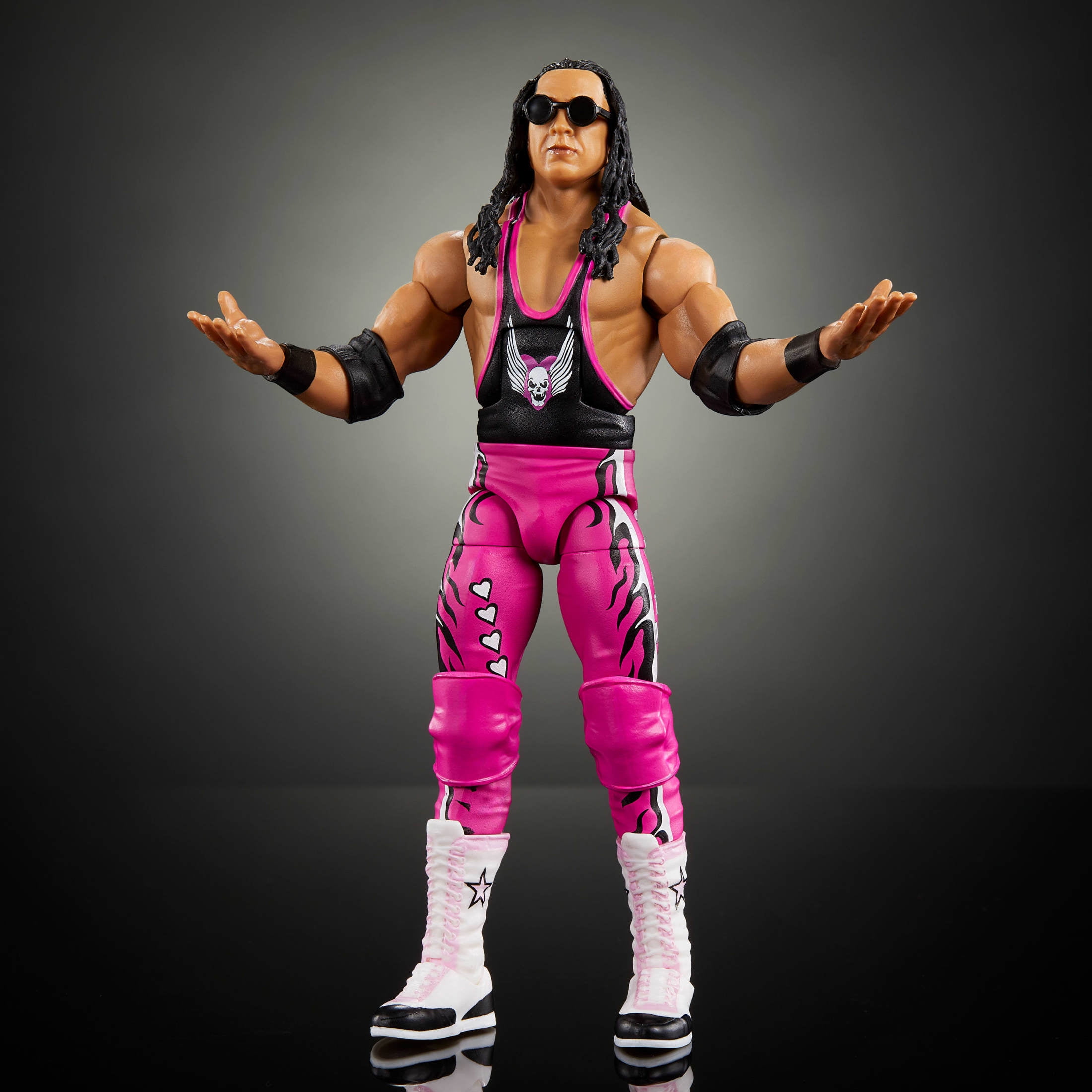WWE Monday Night War Elite Collection Bret “Hitman” Hart Action Figure with Accessories & Build-a-Figure Parts