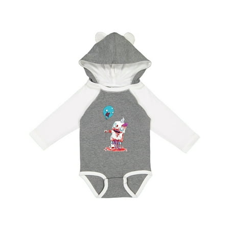 

Inktastic Zombie Clown Balloon Gift Baby Boy or Baby Girl Long Sleeve Bodysuit