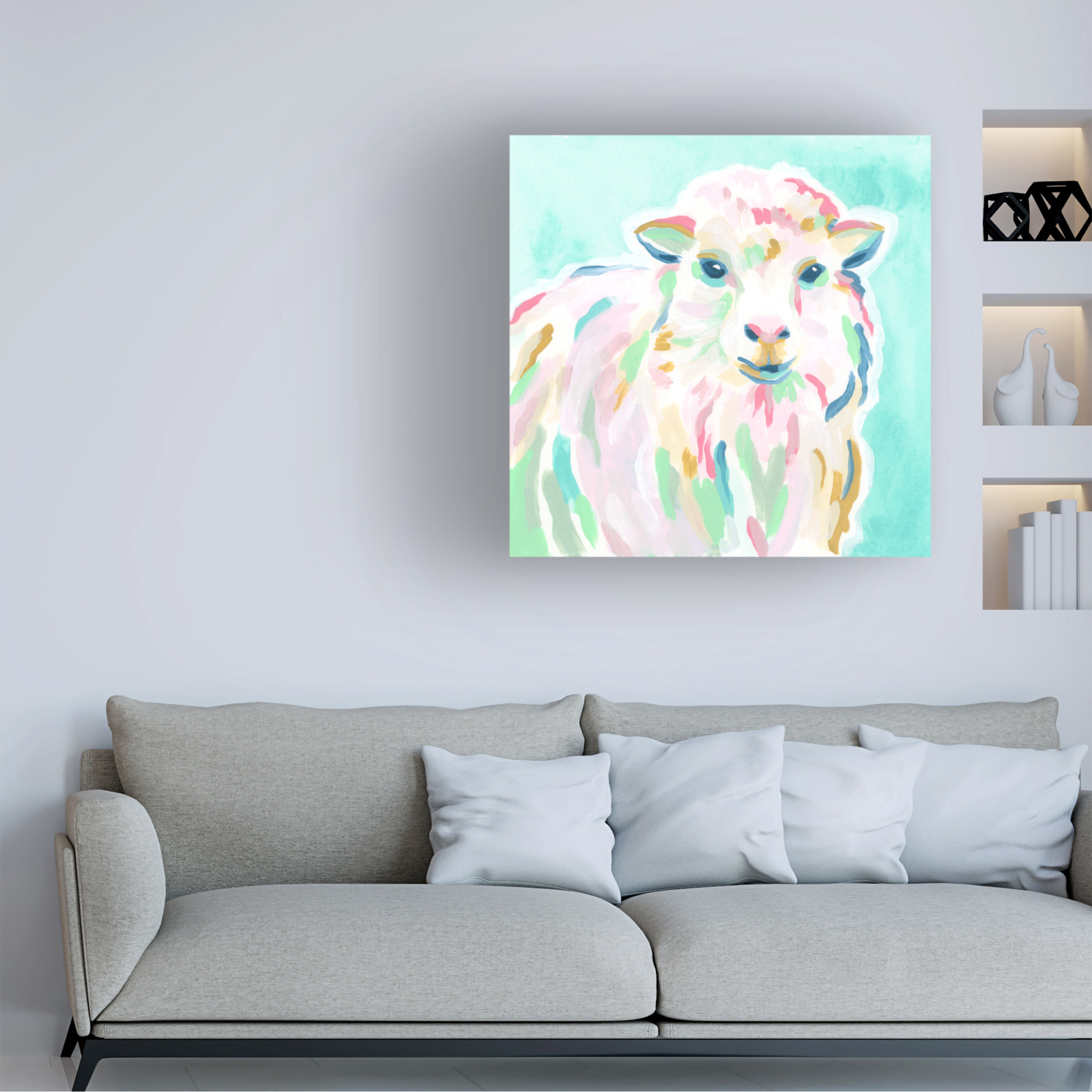 Trademark Fine Art June Erica Vess  Pop Pasture IV Canvas Wall Art