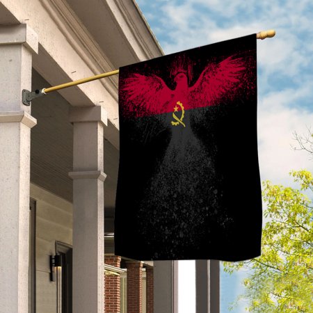Angolan Flag With Eagle Painting - Proud Angola House Flag (29.5x39.5) Double-Sided Decorative Polyester Indoor/Outdoor Flag