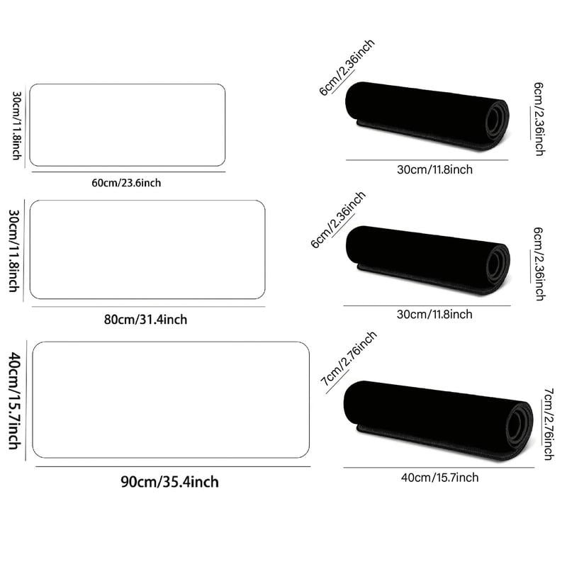 HELLOYOUNG 40x90cm Large Floral Black Cat Mouse Pad, Extended Gaming Mouse Mat for Computer Laptop, Waterproof Desk Pad for Home Office, Halloween Christmas Gift