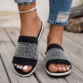 thumbnail image 2 of Modisza Mens Orthopedic Slide Sandals with Arch Support Knitted Soft Flat Slides Summer Indoor Slip on Walking Shoes Black size 7, 2 of 6