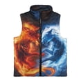 thumbnail image 4 of Pzuqiu Dragon Sleeveless Vests Casual Clothes for Boys 5-6 Soft Lightweight Zipper Winter Sleeveless Jacket with Pockets Fleece Fall Outfits Fashion Clothing for Daily Life, 4 of 7