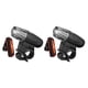 thumbnail image 3 of Soidarity USB recargable LED bicicleta faro ciclo bicicleta delantera trasera luz trasera Negro con luz trasera 2piezas Soidarity CBP156991, 3 of 6