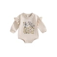 thumbnail image 1 of ZAXARRA Infant Baby Girl Fall Sweatshirt Romper Round Neck Ruffled Long Sleeve Jumpsuit for Halloween, 1 of 7