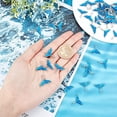 thumbnail image 4 of 50Pcs Fish Tail Charm Blue Mermaid Whale Dolphin Fishtail Sea Animals Ocean Alloy Enamel Pendants Silver Plated for Jewelry Making, 4 of 5