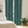 thumbnail image 2 of Ambesonne Art Deco Curtains, Teal Design Classic Scales, Pair of 28"x63", Teal and Sand Brown, 2 of 5