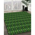 thumbnail image 3 of Ahgly Company Machine Washable Indoor Round Transitional Dark Lime Green Area Rugs, 6' Round, 3 of 7