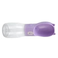 thumbnail image 4 of Botella de agua para perros de grado alimenticio a prueba de fugas, dispensador de agua para cachorros, perros y gatos para caminar al aire libre, viajes, senderismo, 550 ml, grande, morado, 4 of 14