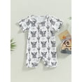 thumbnail image 2 of TSEXIEFOOFU Infant Baby Girls Boys Romper Cow Head Print Short Sleeve Crew Neck Jumpsuits Summer Newborn Bodysuits, 2 of 8