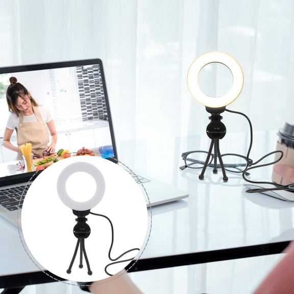 DECOMELODY Laptop Video Conference Light Round 1Set 4.91X4.01X0.71Inch