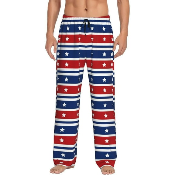 Vsdgher Fourth Of July Mens Pajama Pants Sleep & Lounge Pants, PJ Pants-Medium