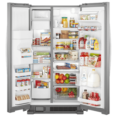 Whirlpool - 24.6 Cu. Ft. Side-by-Side Refrigerator - Stainless Steel