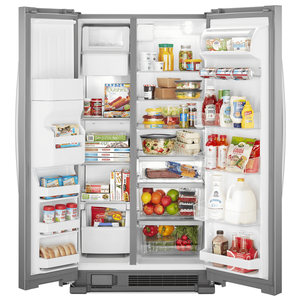 Whirlpool Wrs325sdh 36" Wide 24.55 Cu. Ft. Side By Side Refrigerator - Stainless Steel - image 2 of 5