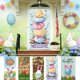 thumbnail image 2 of CaiYueKe Easter Door Cover Decoration Outdoor Party Decor Spring Holiday Door Curtain Bunny Rabbit Egg Festive Atmosphere Photography Backdrop Vertical Horizontal Hanging Decorations, 2 of 2