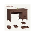 thumbnail image 3 of Ourlova 53.5 inch Executive Desk With Power Outlet Home Office Desk With Drawers Wooden Work Desk With File Cabinet Computer Desk For Work Study Writing, 3 of 8