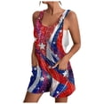 thumbnail image 1 of 2DXuixsh Combinaisons pour Femmes Combinaison Courte Été Décontractée Mode Imprimée avec Poches Combinaisons Shorts Tenues d'Entraînement Décontractées pour Femmes Rouge Taille TG, 1 of 5