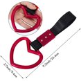 thumbnail image 2 of 2 Pieces Rings Heart-shaped Car Hand Straps Rear Bumper Warning Ring Decorative Warning Loops Subway Heart Handles for Car Interior Exterior Decoration, 2 of 7