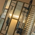thumbnail image 4 of Modern Matte Black Drum Chandelier 4-Light Art Glass Pendant with Adjustable Chain for Any Indoor Setting, 4 of 6