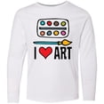 thumbnail image 3 of Inktastic Painting I Love Art Long Sleeve Youth T-Shirt, 3 of 5