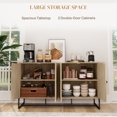 thumbnail image 4 of HOMCOM Sideboard Buffet Cabinet, Coffee Bar Cabinet, Oak, 4 of 10