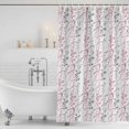 thumbnail image 6 of Small Stall Shower Curtain 36x78 Inch Narrow Half Size Pink Grey Botanical Bath Curtains Bathroom Decor, Spring Floral Summer Farmhouse Waterproof Fabric Shower Curtain Set with Hooks 36 Inch, 6 of 7