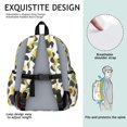 thumbnail image 5 of Sunflower and Cowprint White Pattern Backpack for School, Cute School Bag with Adjustable Shoulder Straps and Padded Back, 13.4"x11"x4.7", 5 of 5
