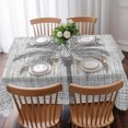 thumbnail image 3 of Grey Palm Tree Table Cloth Waterproof Tablecloths, Tropical Summer Coastal Vintage Gray Tablecloth Dining Table Cover for Kitchen Party Tabletop Outdoor, Rectangle Tablecloth 52x70 Inch, 3 of 9