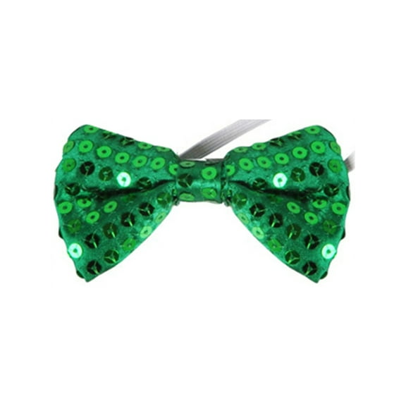 Rhode Island Novelty Green Sequin Bowtie Bow Tie for Clown or Leprechaun Costume