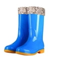 thumbnail image 5 of Taqqpue Women's Rain Boots Plus Size Mid-Calf Fleece Lined Warm Thick Sole Mid Heel Waterproof Boots for Women Size 5-10.5 Non-Slip Waterproof Garden Shoes Outdoor Wet Weather, 5 of 7