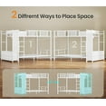 thumbnail image 6 of Full Size Metal Bunk Bed with 13" Safety Guardrail & Ladders, Modern Bunk Bed Frane with LED Lights, Hall Tree and 6 Storage Drawers for Bedrroom, 6 of 7