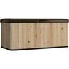Suncast 120 Gallon Extra Large Wood and Resin Deck Box, WRDB12000D