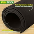 thumbnail image 4 of Wakeman Large Yoga Mat - 6’x4’ 8mm Thick Non-Slip Wide Exercise Mat, Black, 4 of 10