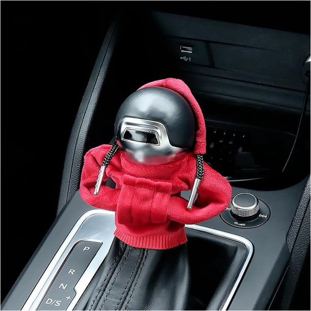Cubierta para perilla de palanca de cambios, accesorios interiores automotrices, perillas de cambio, camisa con capucha de moda, perillas de palanca de cambios para automóvil, cubierta de perilla de