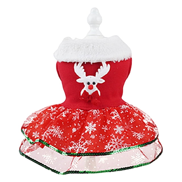 Vestido Perro Con Tema Navideño Adornos Navideños para Gatos Y