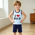 thumbnail image 4 of SGFCWSX Boys 2 Piece Outfits Summer Print Sleeveless Tank Top Elastic Waist Shorts Casual Set for Kids Blue Size 6, 4 of 9