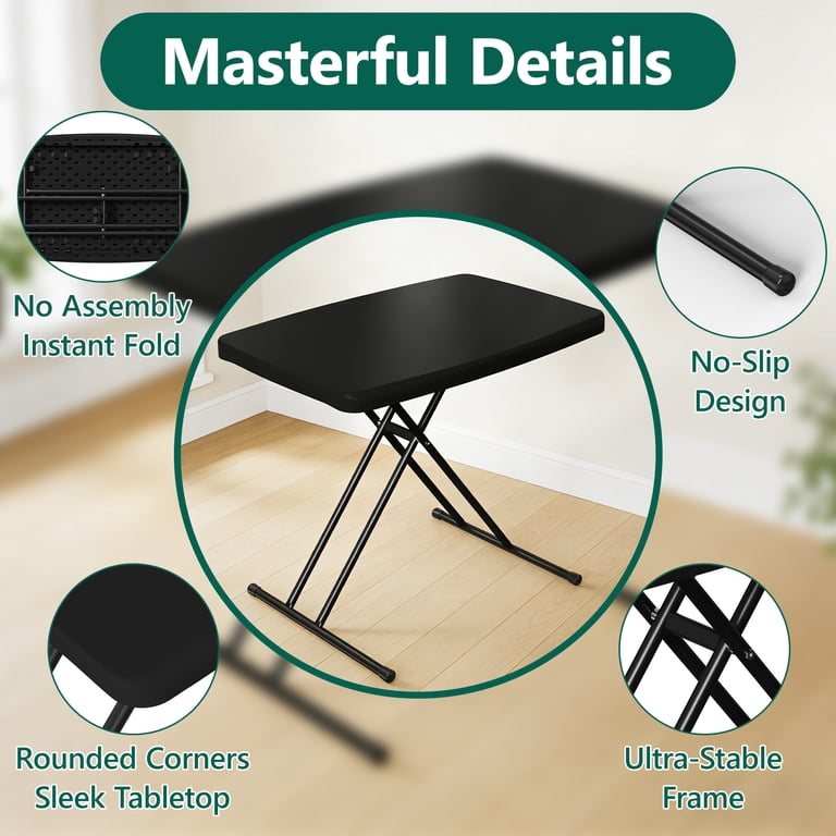 HaiNova 30 Inch Adjustable Height Folding TV Tray photo 7