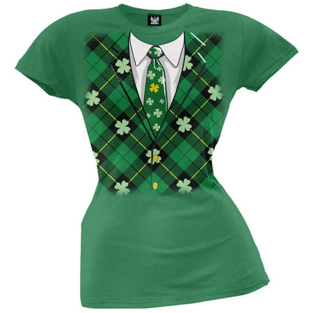 St. Patricks Day - Irish Leprechaun Costume Juniors T-Shirt